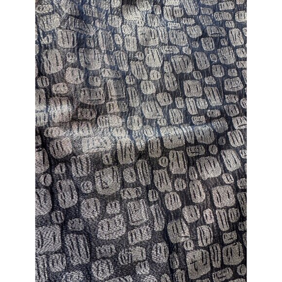 Ann Taylor Loft Metallic Jacquard Pencil Skirt Size 8 Black/Gold Polyester Blend - Picture 2 of 5